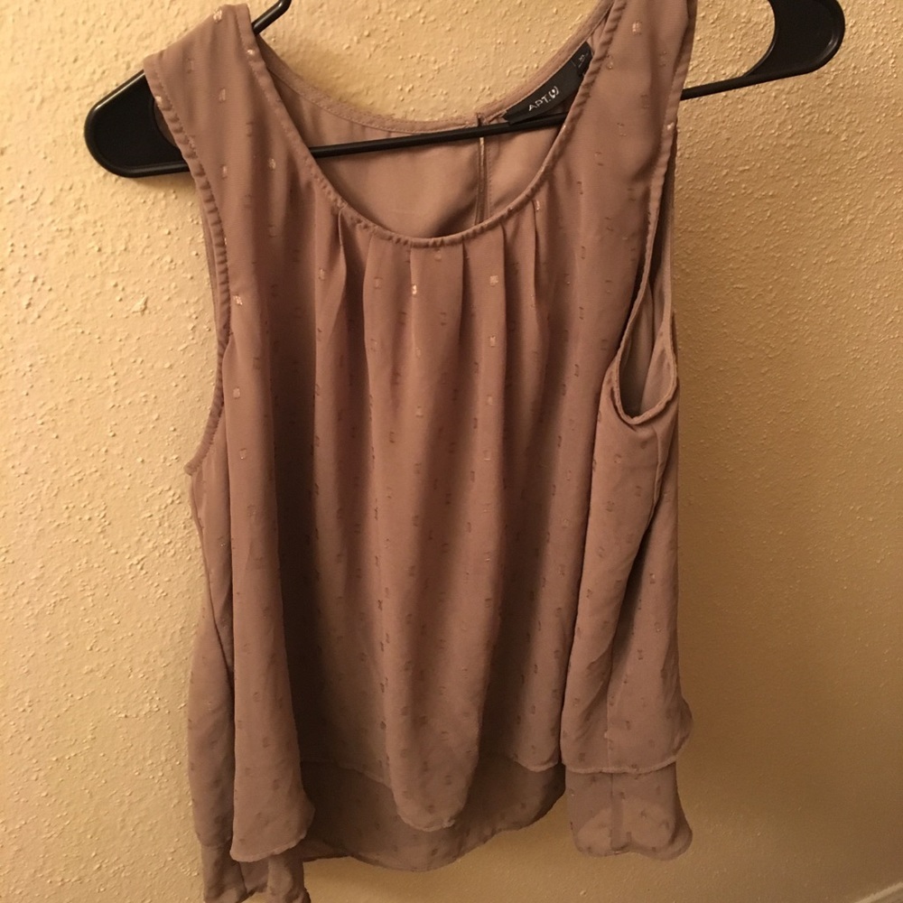 Dark tan dressy tank top